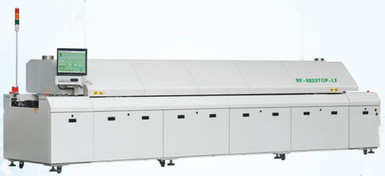 فرن لحام الانصهار الخالي من الرصاص في خط تجميع SMT معدات لحام الانصهار PCB فرن الانصهار بالهواء الساخن 8/10/12 منطقة